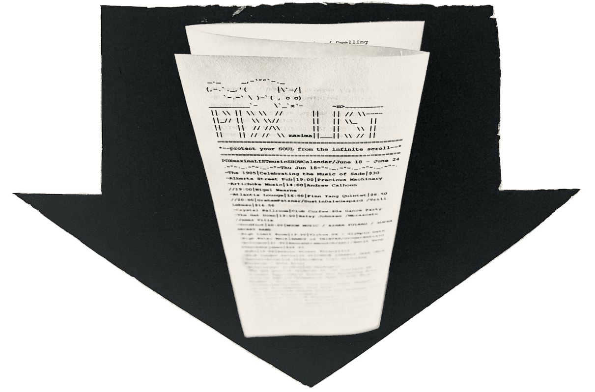 trifold flyer inside a big arrow pointing to the flyer download link